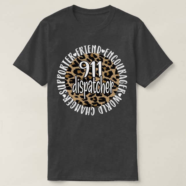 911 Dispatcher Thin Yellow Line Emergency Operator T-Shirt (Design Front)