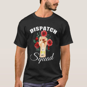 911 Dispatcher Usa Flag Thin Yellow Line Dispatch  T-Shirt