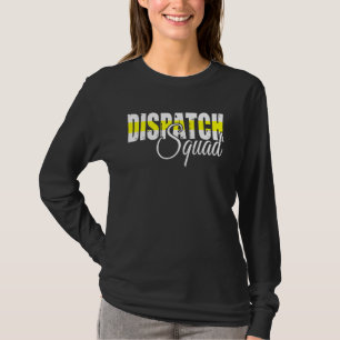 911 Dispatcher Usa Flag Thin Yellow Line Dispatch  T-Shirt