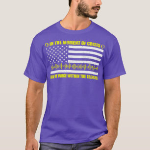 911 Dispatcher Week American Flag Calm Voice In Th T-Shirt