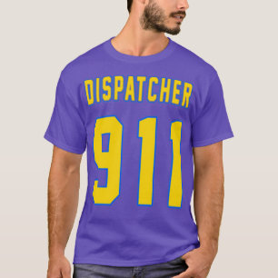 911 Dispatcher with the American flag on the back T-Shirt