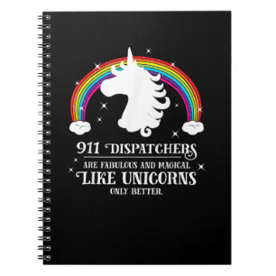911 Dispatchers Fabulous Magical Like Unicorns Fun Notebook