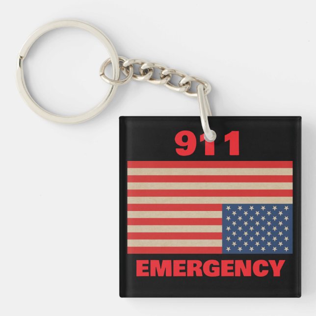 911 Emergency Keychain (Front)