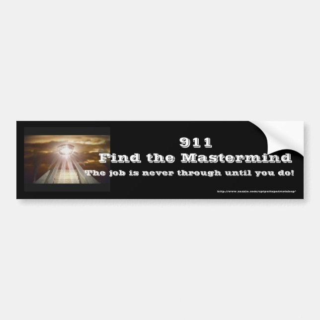 911 Find the Mastermind Bumper Sticker (Front)