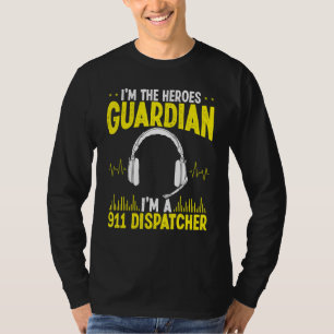 911 Fire and Police Dispatcher Gold Line Emergency T-Shirt