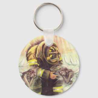 911 Fireman Angels Key Ring