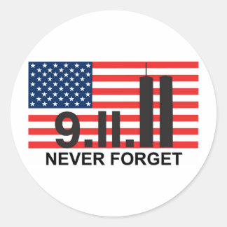 911 flag classic round sticker