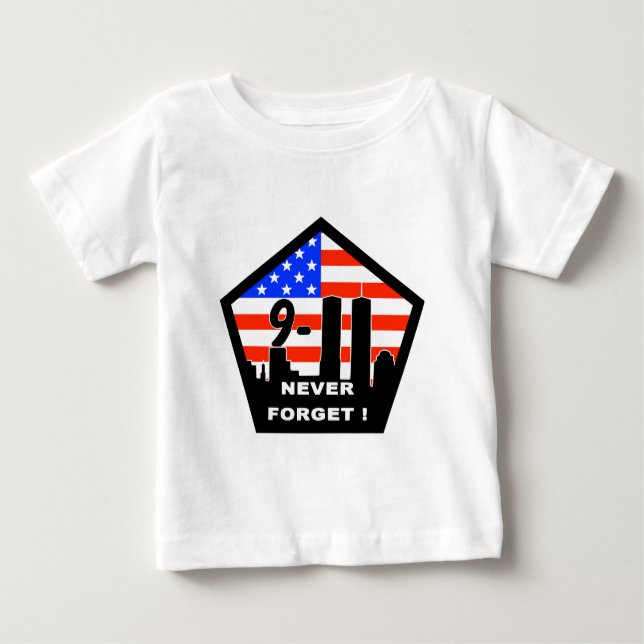 911 never forget baby T-Shirt (Front)