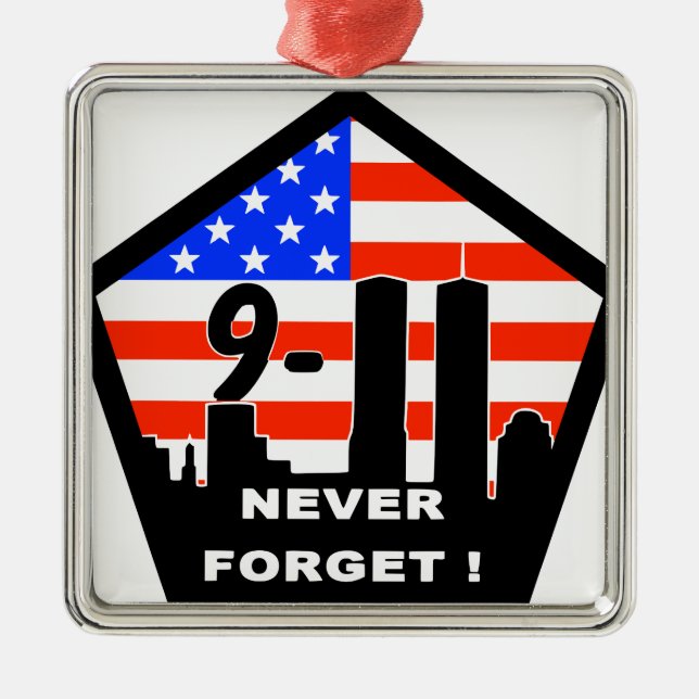 911 never forget metal tree decoration (Front)