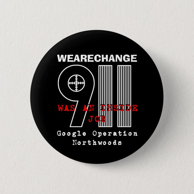 911 Northwoods, WEARECHANGE 6 Cm Round Badge (Front)