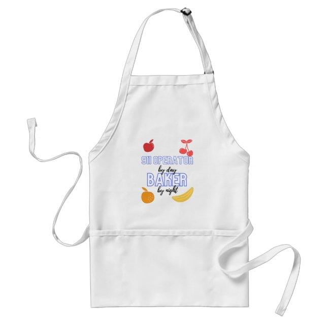 911 operator By Day Baker By Night Funny Baking Gi Standard Apron (Front)