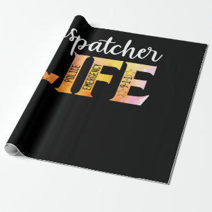 911 Police Emergency Dispatcher Life Gold Wrapping Paper
