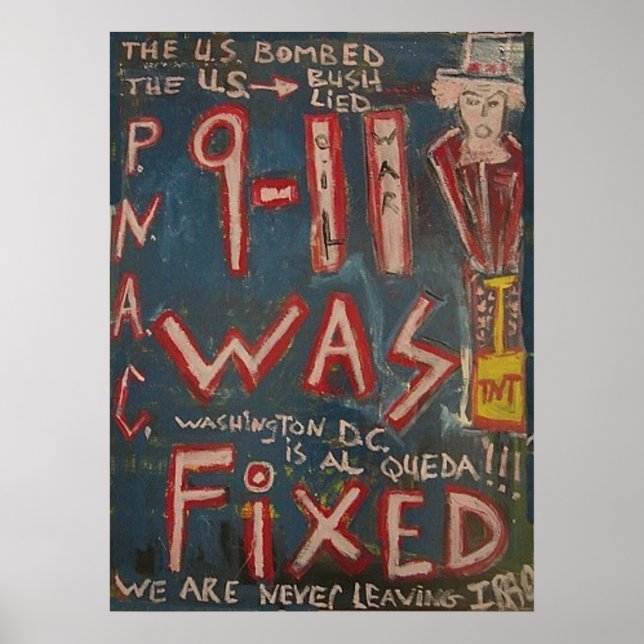 911 Was Fixed Blue Poster (Front)