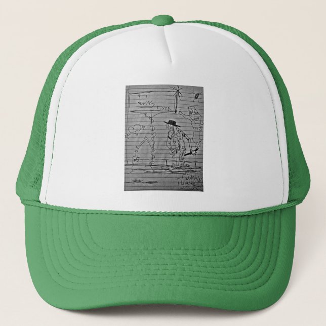 911 WAS FIXED JASMIN TRUCKER HAT (Front)