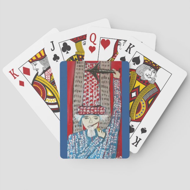 911 WAS FIXED RED PLAYING CARDS (Back)