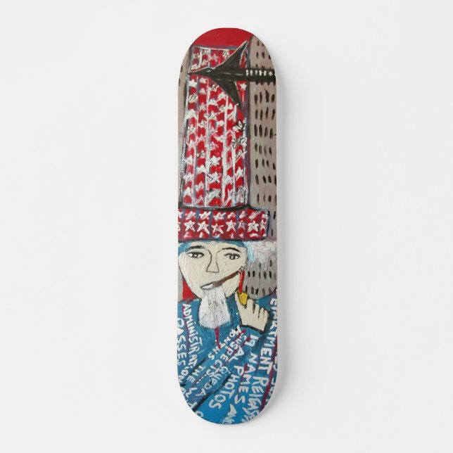 911 WAS FIXED RED SKATEBOARD (Front)