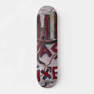 911 WAS FIXED WHITE SKATEBOARD