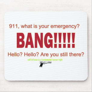 911, what is your emergency? mouse pad