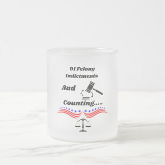 91 And Counting  Frosted Glass Coffee Mug