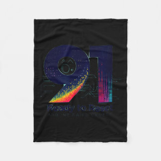 91 And Ready To Reset Birthday Gift For Seniors  Fleece Blanket