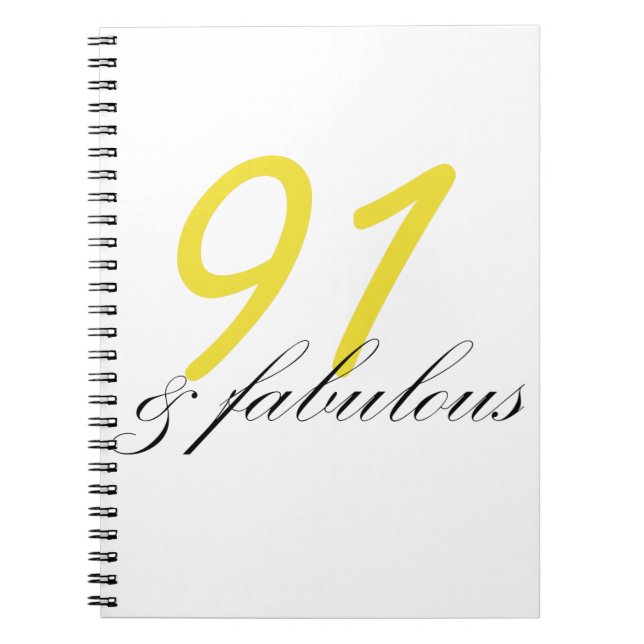 91 & Fabulous Notebook (Front)
