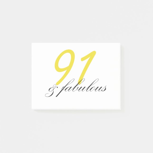 91 & Fabulous Post-it Notes (Front)