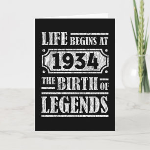 91 Year Old 1934 Birth Of Legend 91st Birthday Card