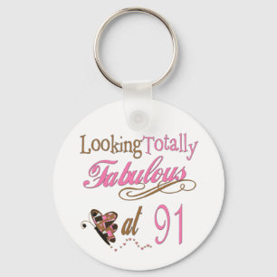 91st Birthday Key Ring