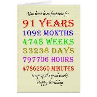 91st Birthday Milestones