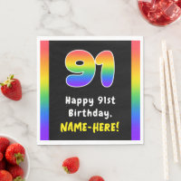 91st Birthday: Rainbow Spectrum # 91, Custom Name
