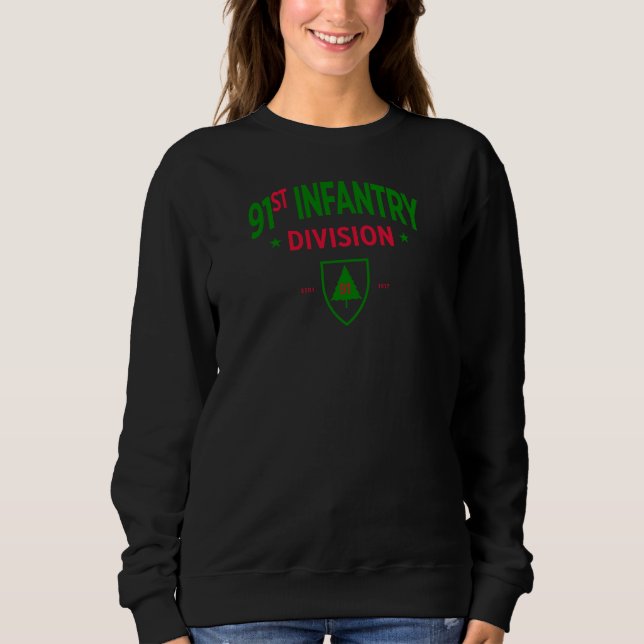 91st Infantry Division - US Military Women Sweatshirt (Front)