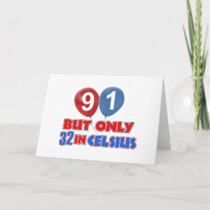 91st year birthday designs card