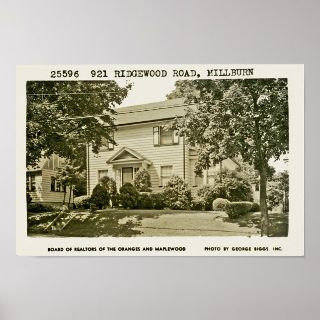 921 Ridgewood Road Ca. 1952 Poster (Front)