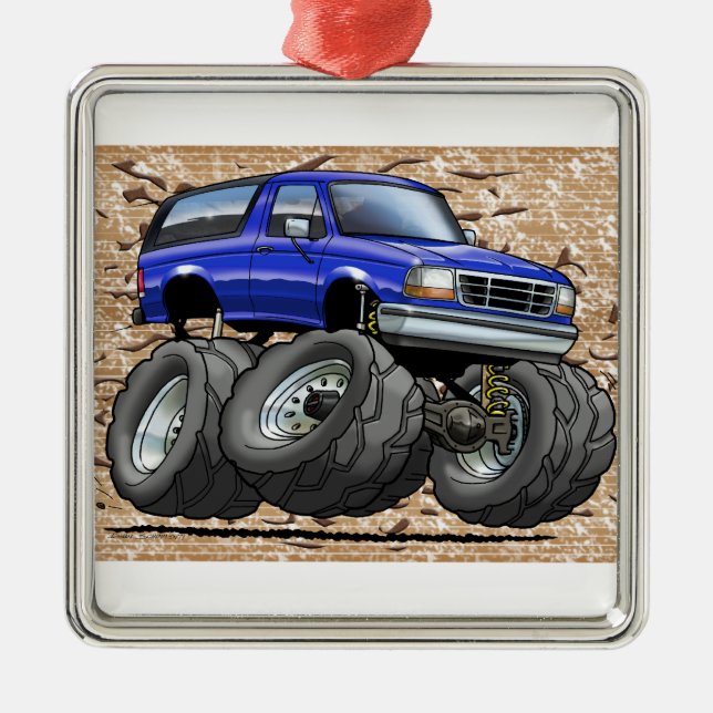 92-96 Blue Bronco Metal Tree Decoration (Front)