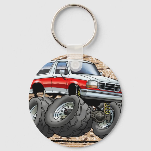 92-96 White R Bronco Key Ring (Front)
