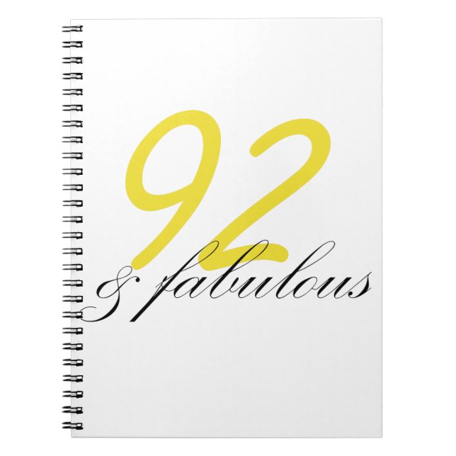 92 & Fabulous Notebook (Front)