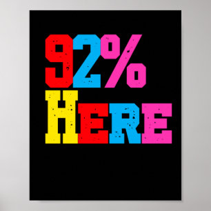 92% Minding Their Own Business Sticker Poster