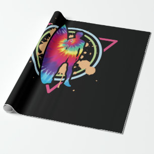 92.Surfing Surfertie Dyevaporwave Surfer Surfer Ti Wrapping Paper