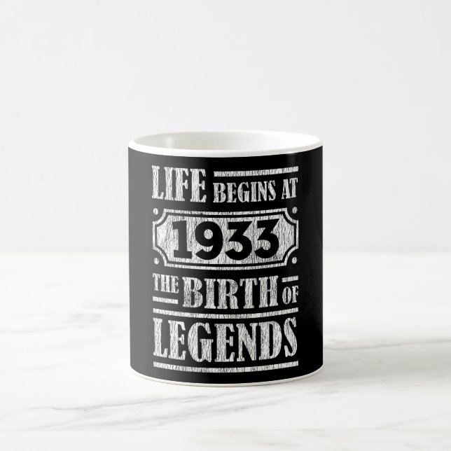 92 Year Old 1933 Birth Of Legend 92nd Birthday  Coffee Mug (Center)