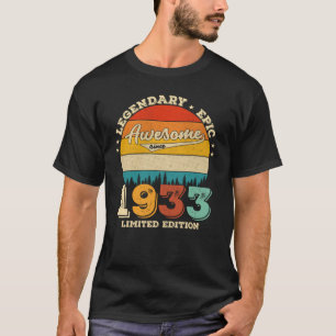 92 Year Old Bday 1933 Awesome 92d Birthday Gift T-Shirt