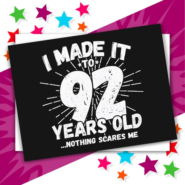 92 Year Old Sarcastic Meme Funny 92nd Birthday Postcard (Creator Uploaded)