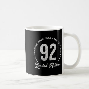 92 Year Old Vintage 19 Limited Edition 92nd Birthd Coffee Mug