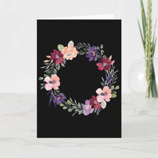 92 Years Loved Floral 92th Birthday Women 92 Years Card (Front)