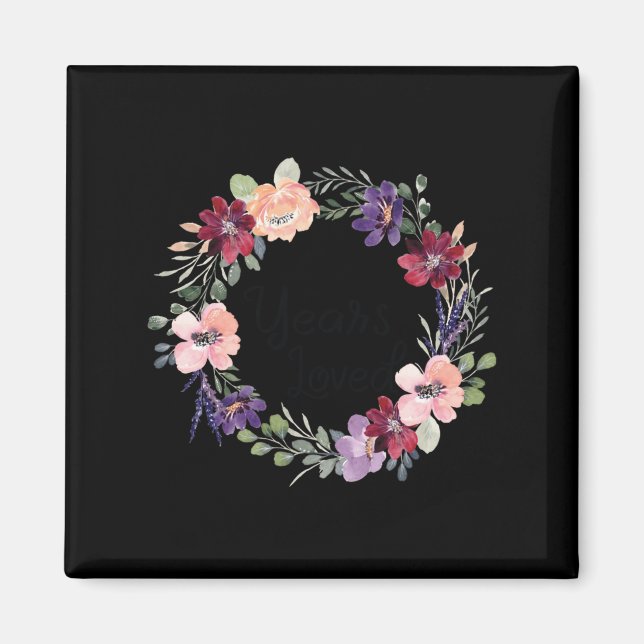 92 Years Loved Floral 92th Birthday Women 92 Years Magnet (Front)