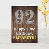 92nd Birthday: Country Western Inspired Look, Name