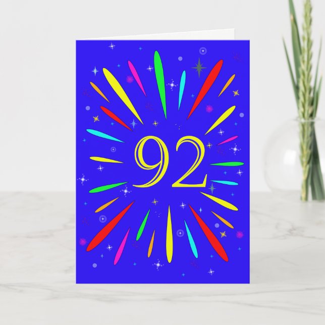 92nd Birthday Explosion Card (Front)