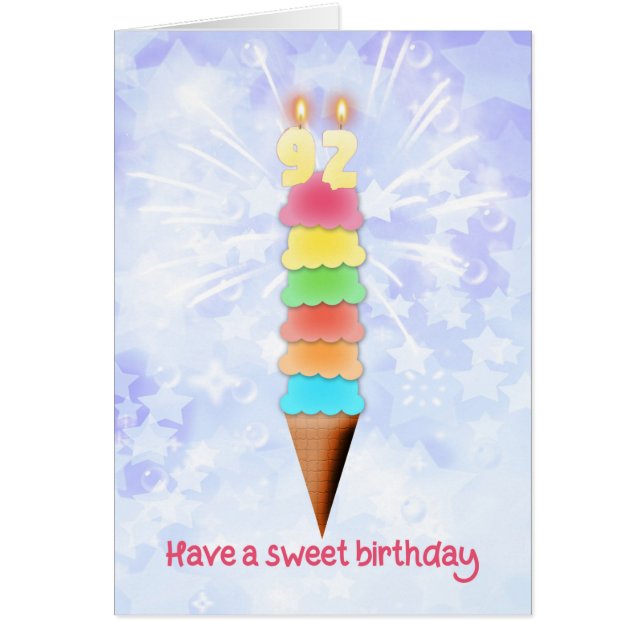 92nd Birthday Giant Ice Cream (Front)