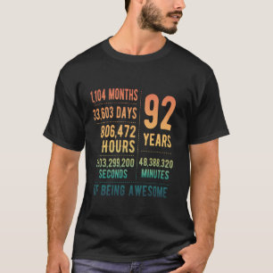 92nd Birthday Men Women Funny 92 Years Old T-Shirt