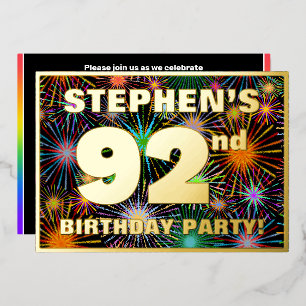 92nd Birthday Party — Fun, Colourful Fireworks Loo