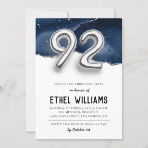 92nd Birthday Party Invitation